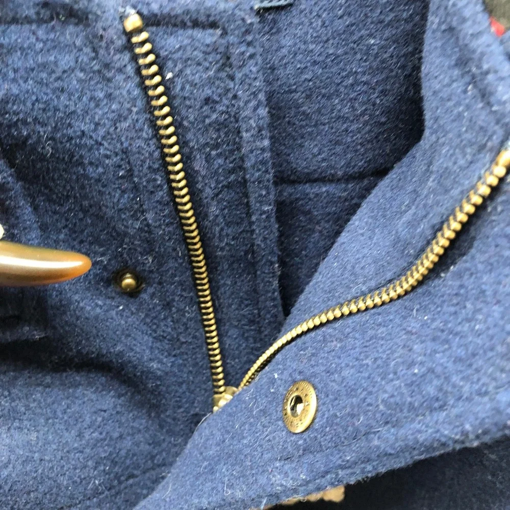 Baby Gap Toggle Coat Toddler 5T Navy Blue Wool Blend Hooded Jacket Preppy